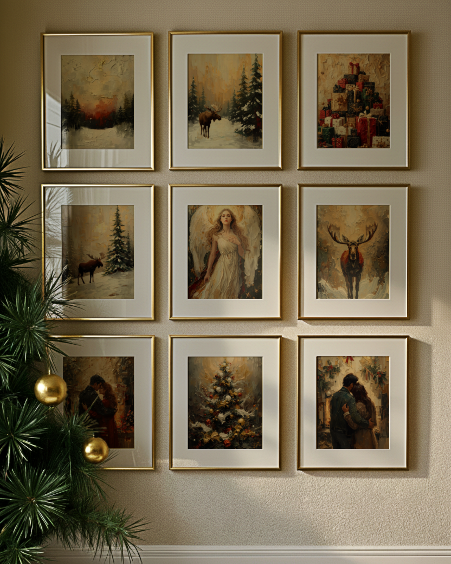 Winter Edition, Weihnachts Kunstposter zur festlichen Wanddekoration