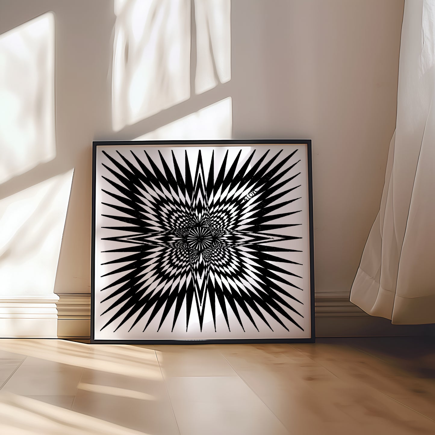 Neurografik Poster, minimalistische geometrische Wandkunst, Wanddeko, ungerahmt, Trendy Wall Art, Wall Decor