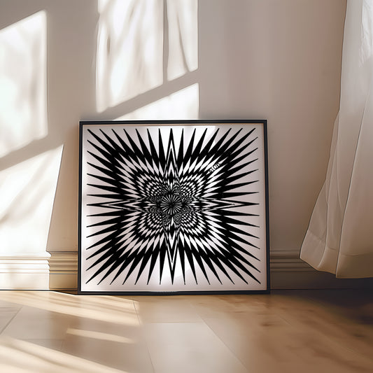Neurografik Poster, minimalistische geometrische Wandkunst, Wanddeko, ungerahmt, Trendy Wall Art, Wall Decor