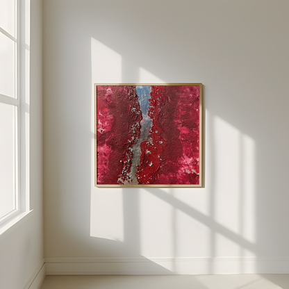 'Kiss in Glamour' Poster, Abstrakte Kunst, Buntes Poster, Modernes Design - Hochwertiges Künstlerpapier, seidenmatt