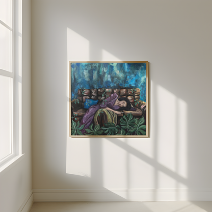 'Lonely Soul' Print,  Gedruckte Acrylmalerei auf hochwertigem Künstlerpapier, seidenmatt