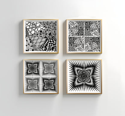 Neurografik Poster, minimalistische geometrische Wandkunst, Wanddeko, ungerahmt, Trendy Wall Art, Wall Decor