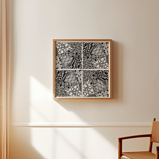 Neurografik Poster, minimalistische geometrische Wandkunst, Wanddeko, ungerahmt, Trendy Wall Art, Wall Decor