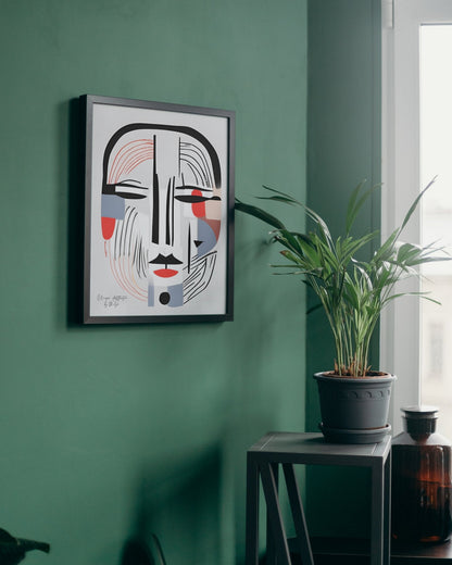 Minimalist Minds, abstraktes Poster, Elegante Wandkunst, ungerahmt - Hochwertiges Künstlerpapier, seidenmatt