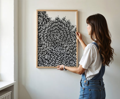 Neurografik Poster, Minimalistische geometrische Wandkunst, Wanddeko Wohnzimmer, ungerahmt, Wall Art, Wall Decor, Trendy Wall Art Prints - Hochwertiges Künstlerpapier, seidenmatt