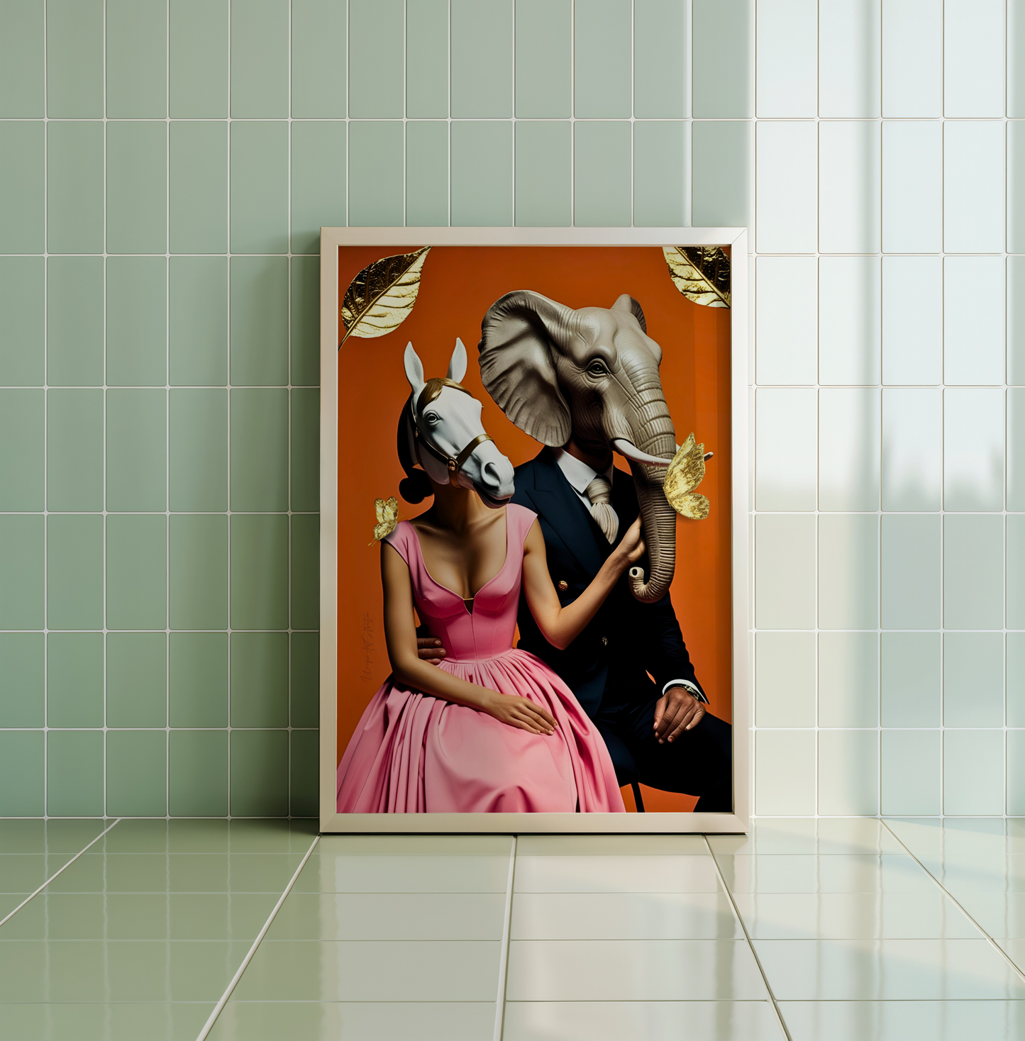 Animal Society -  Extravagantes Poster, Italienisches Paar, Luxury Decor, Modern Art, Italian Design, Trendy Wall Art