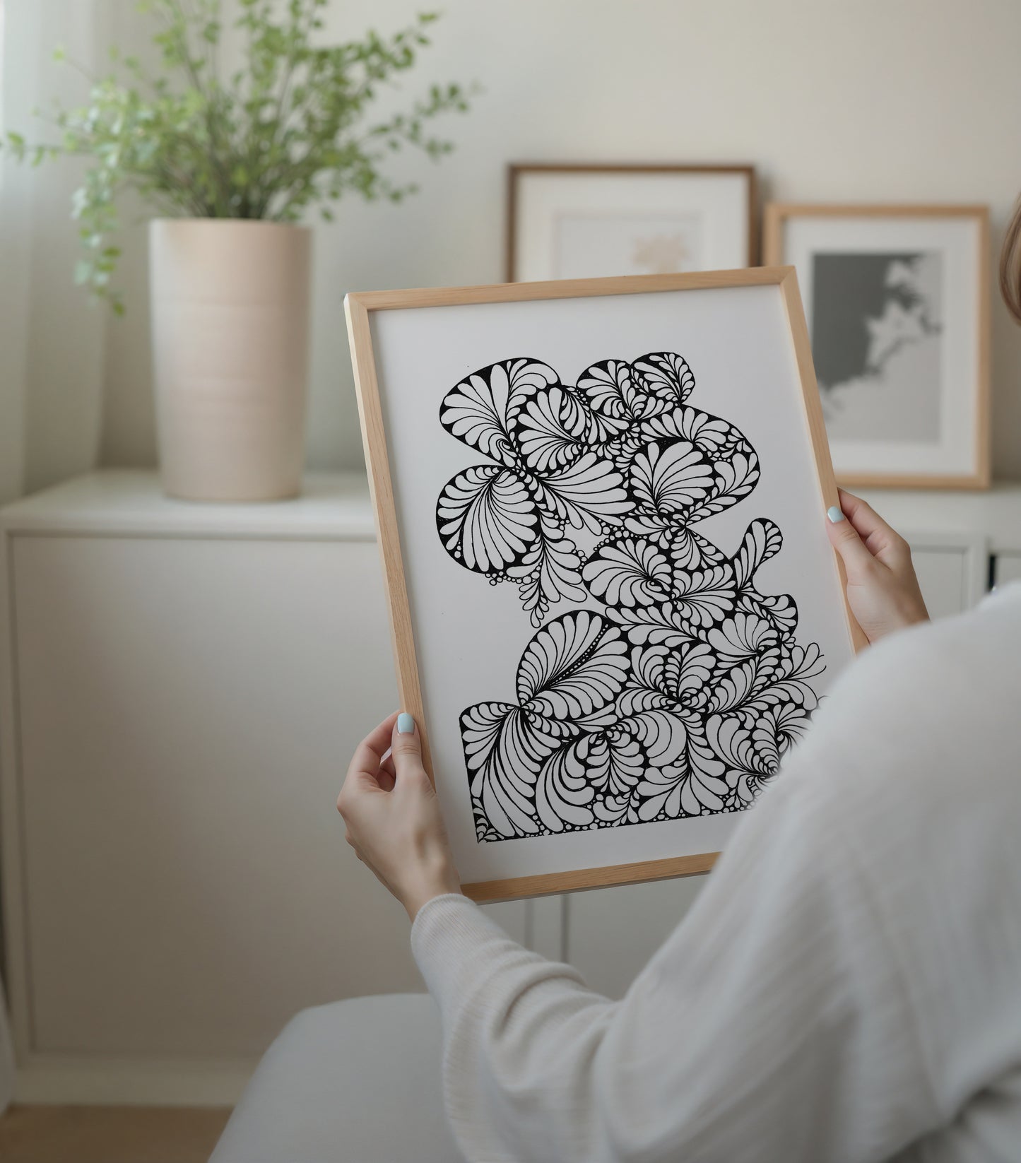 Neurografik Poster, Minimalistische geometrische Wandkunst, Wanddeko Wohnzimmer, ungerahmt, Wall Art, Wall Decor, Trendy Wall Art Prints - Hochwertiges Künstlerpapier, seidenmatt