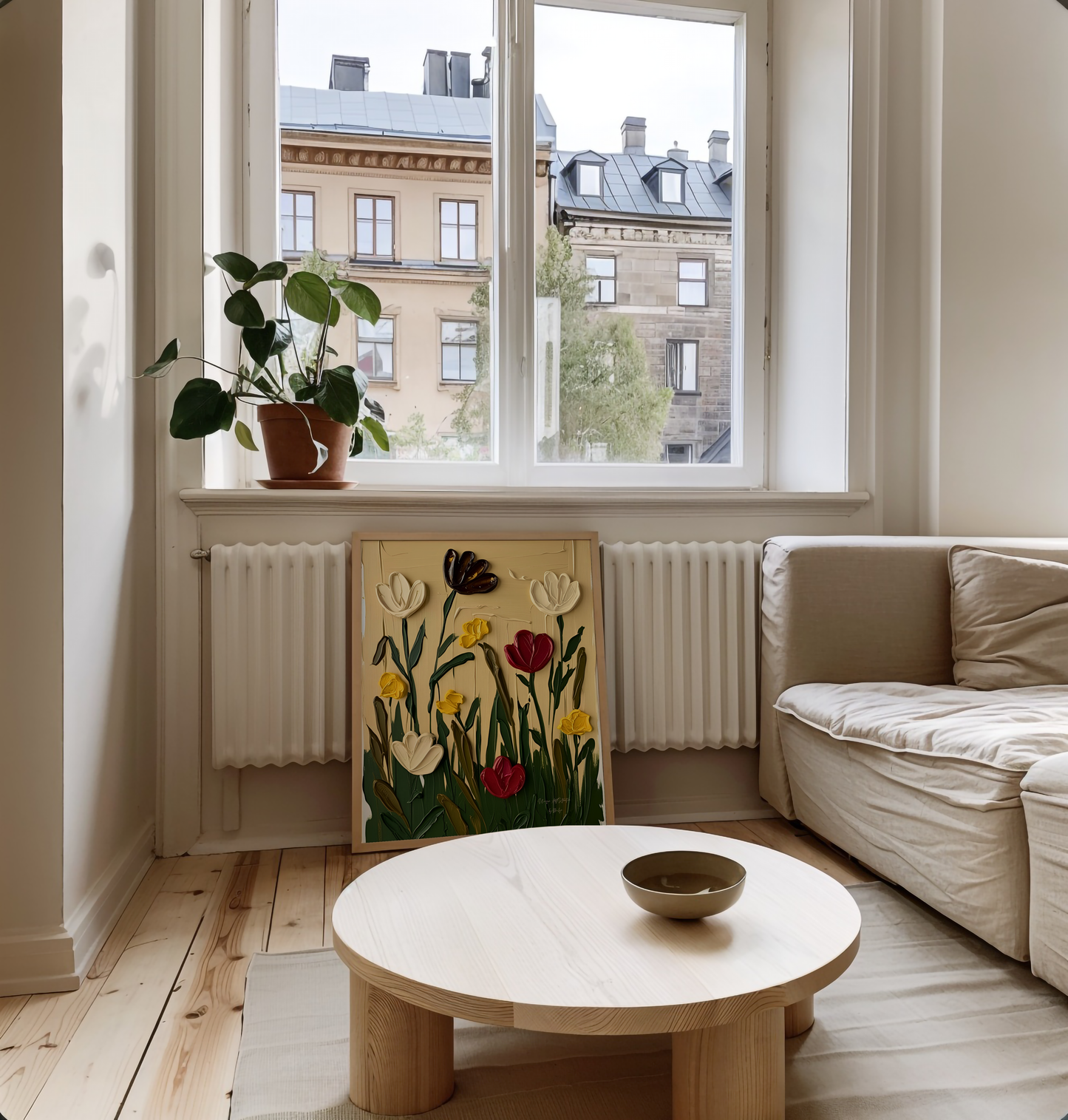 Flowers of Spring Poster, Florales Acyrlbild, Blumenmotiv, Frühling Poster, Abstrakte Wandkunst,  ungerahmt; Wall Art, Home Decor, Art Prints -Hochwertiges Künstlerpapier, seidenmatt