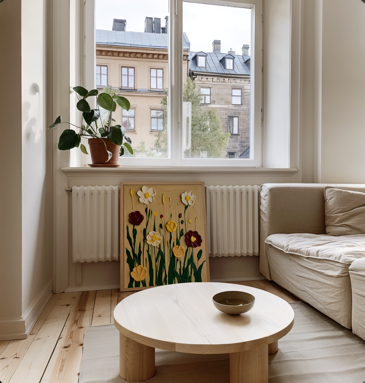 Flowers of Spring Poster, Florales Acyrlbild, Blumenmotiv, Frühling Poster, Abstrakte Wandkunst,  ungerahmt; Wall Art, Home Decor, Art Prints - Hochwertiges Künstlerpapier, seidenmatt