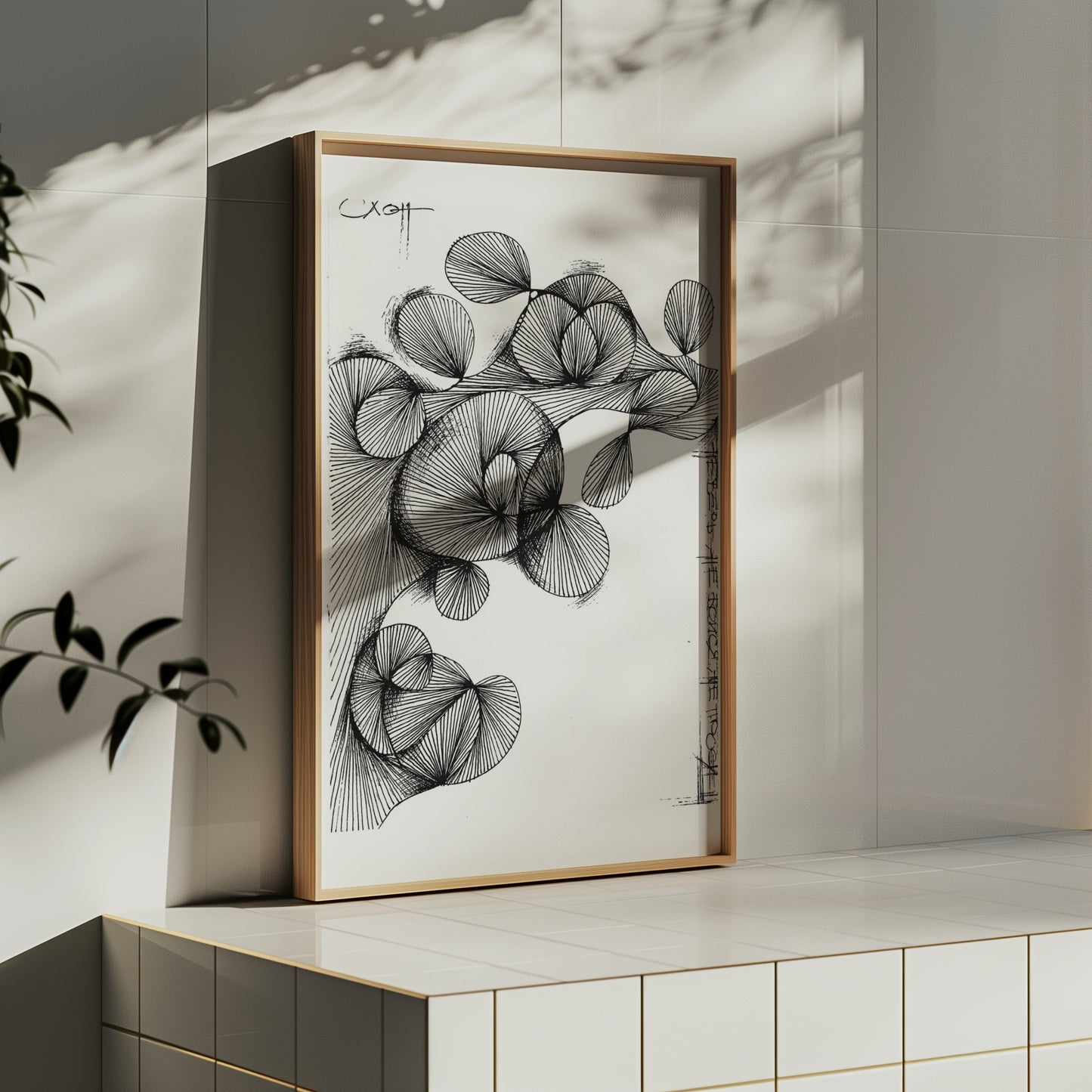 Neurografik Poster, Minimalistische geometrische Wandkunst, Wanddeko Wohnzimmer, ungerahmt, Wall Art, Wall Decor, Trendy Wall Art Prints - Hochwertiges Künstlerpapier, seidenmatt