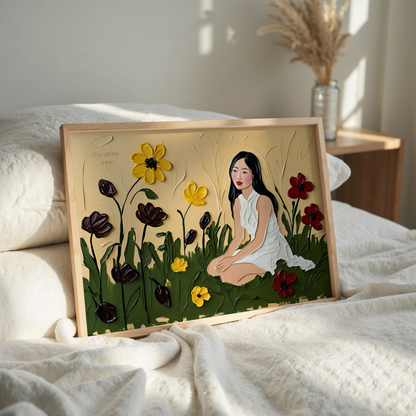 Loving Spring Poster, Florales Acyrlbild, Blumenmotiv, Frühling Poster, Abstrakte Wandkunst,  ungerahmt; Wall Art, Home Decor, Art Prints - Hochwertiges Künstlerpapier, seidenmatt