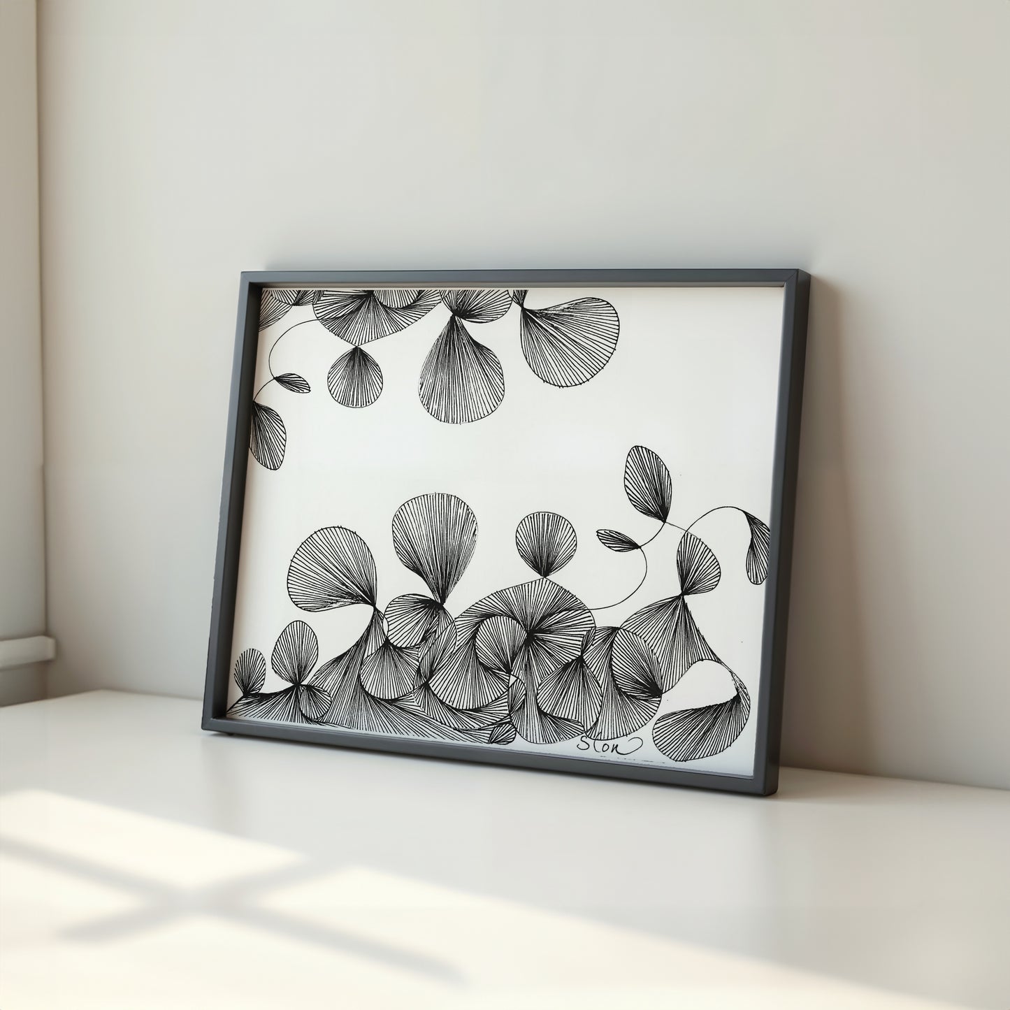 Neurografik Poster, minimalistische geometrische Wandkunst, Handgezeichnete Wanddeko, ungerahmt, Trendy Wall Art, Wall Decor,Wall Art Prints - Hochwertiges Künstlerpapier, seidenmatt
