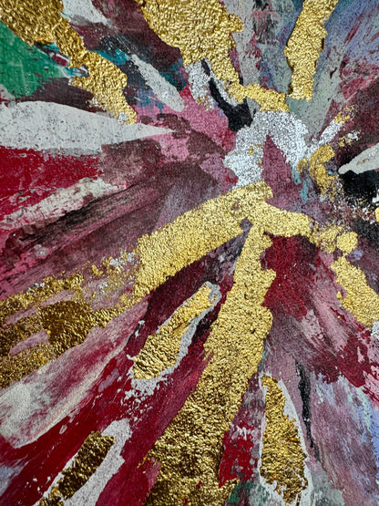 'Colors in Illusion'  Abstrakte Acrylmalerei auf Leinwand, 60x80 cm; Ungerahmt