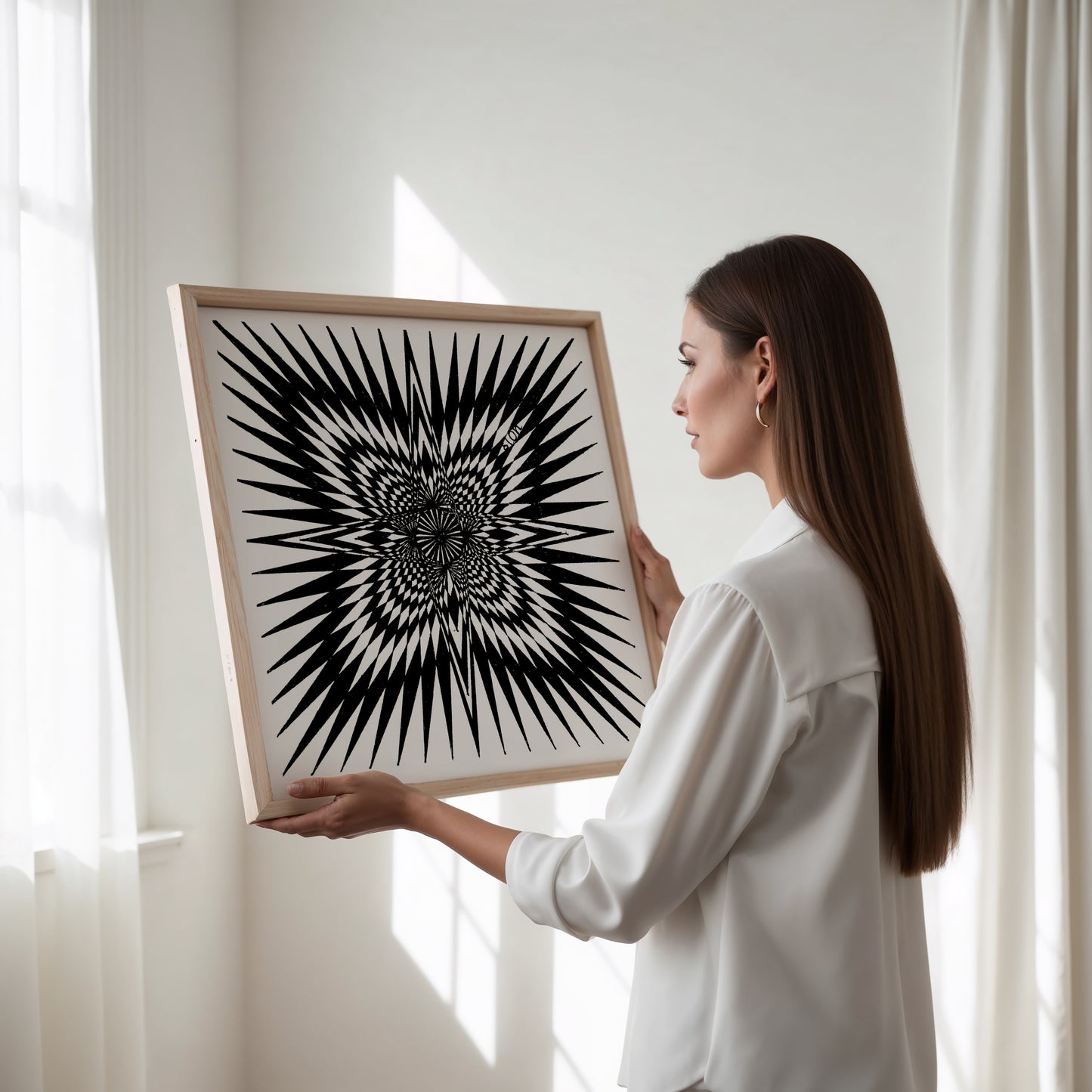 Neurografik Poster, minimalistische geometrische Wandkunst, Wanddeko, ungerahmt, Trendy Wall Art, Wall Decor