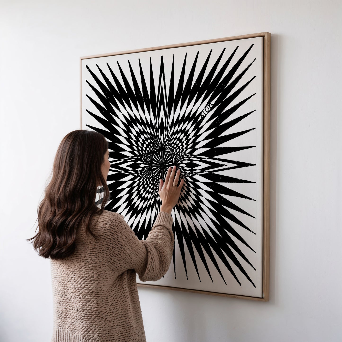 Neurografik Poster, minimalistische geometrische Wandkunst, Wanddeko, ungerahmt, Trendy Wall Art, Wall Decor