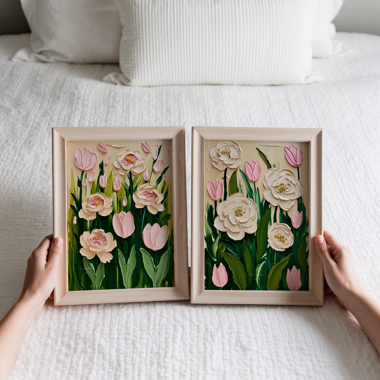 Flowers of Spring Poster, Florales Acyrlbild, Blumenmotiv, Frühling Poster, Abstrakte Wandkunst,  ungerahmt; Wall Art, Home Decor, Art Prints