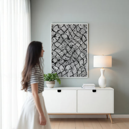 Neurografik Poster, Minimalistische geometrische Wandkunst, Wanddeko Wohnzimmer, ungerahmt, Wall Art, Wall Decor, Trendy Wall Art Prints - Hochwertiges Künstlerpapier, seidenmatt
