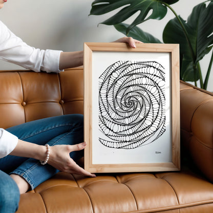 Neurografik Poster, Minimalistische geometrische Wandkunst, Wanddeko Wohnzimmer, ungerahmt, Wall Art, Wall Decor, Trendy Wall Art Prints - Hochwertiges Künstlerpapier, seidenmatt