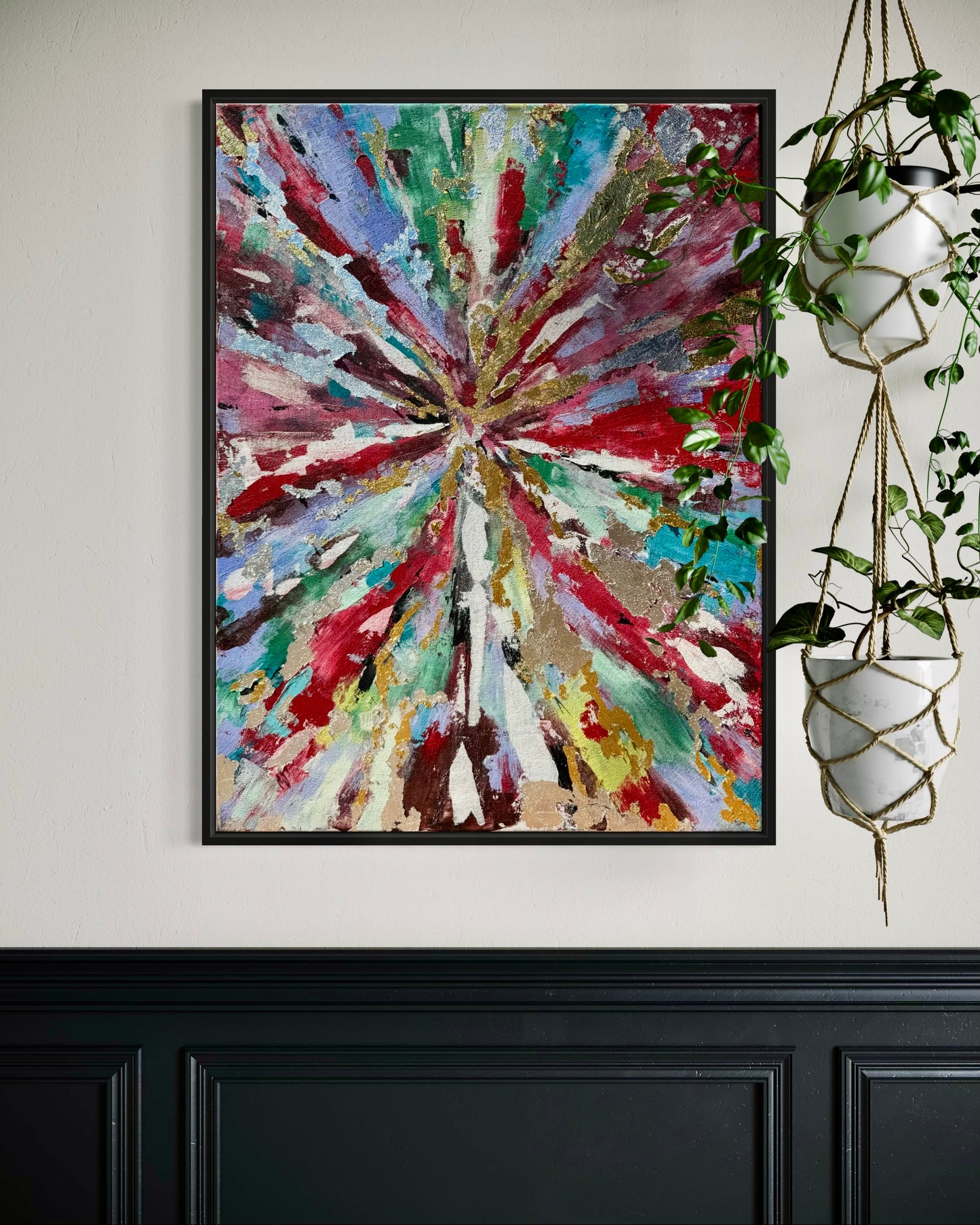 'Colors in Illusion'  Original Leinwand, Abstrakte Acrylmalerei, Ungerahmte Leinwand