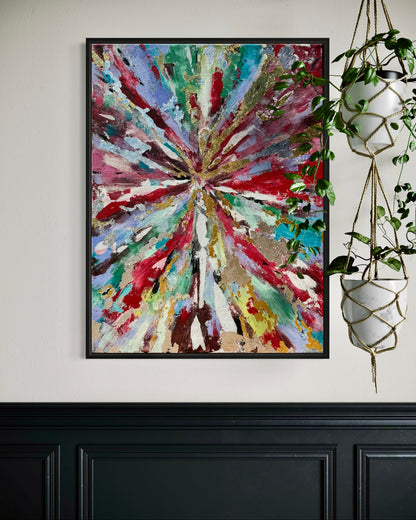 'Colors in Illusion'  Original Leinwand, Abstrakte Acrylmalerei, Ungerahmte Leinwand