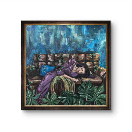 'Lonely Soul', abstrakte Acrylmalerei auf Leinwand
