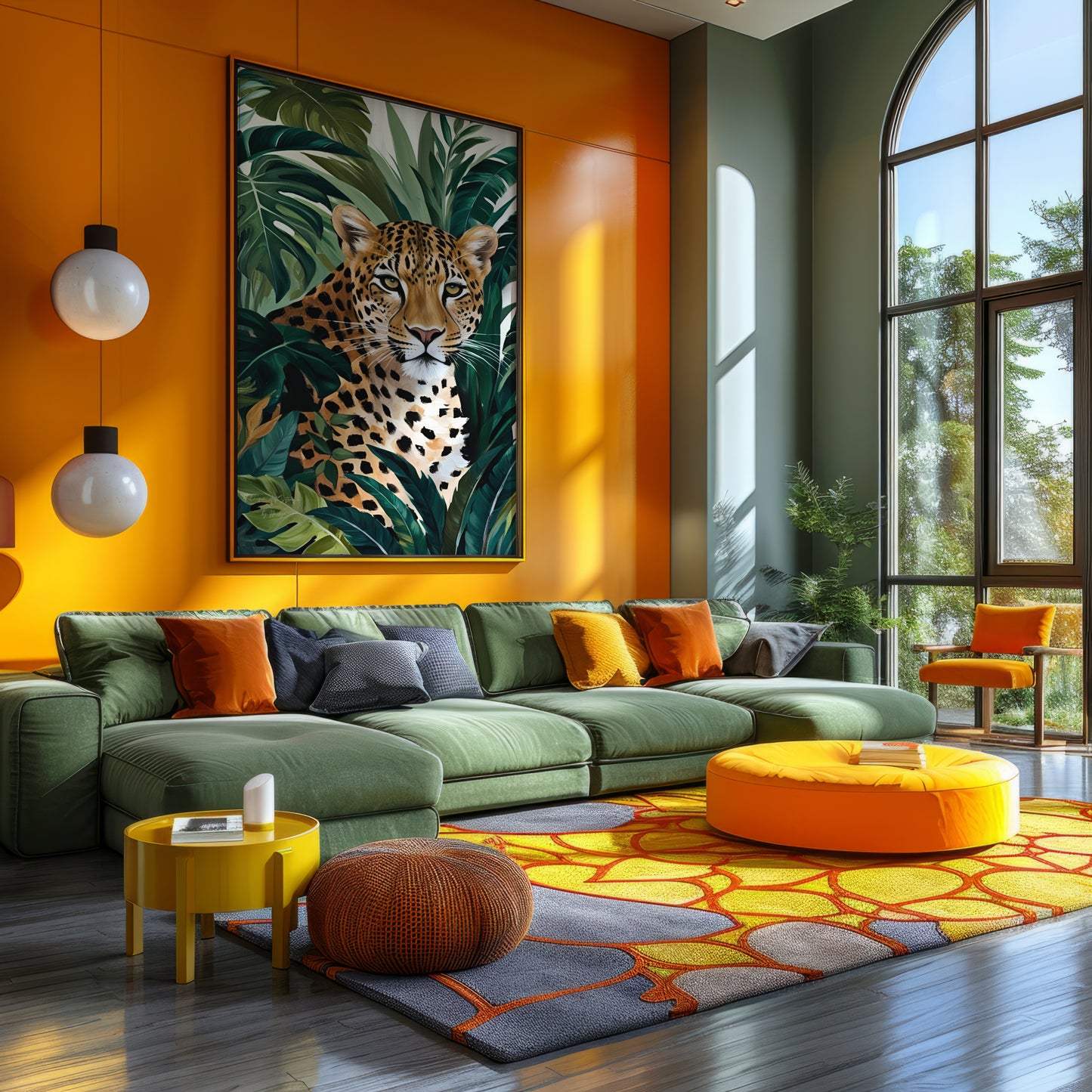 Wild Essence, Leoparden Poster, Bunte Wandkunst, Animal Print, Wanddekoration, ungerahmt - Hochwertiges Künstlerpapier, seidenmatt