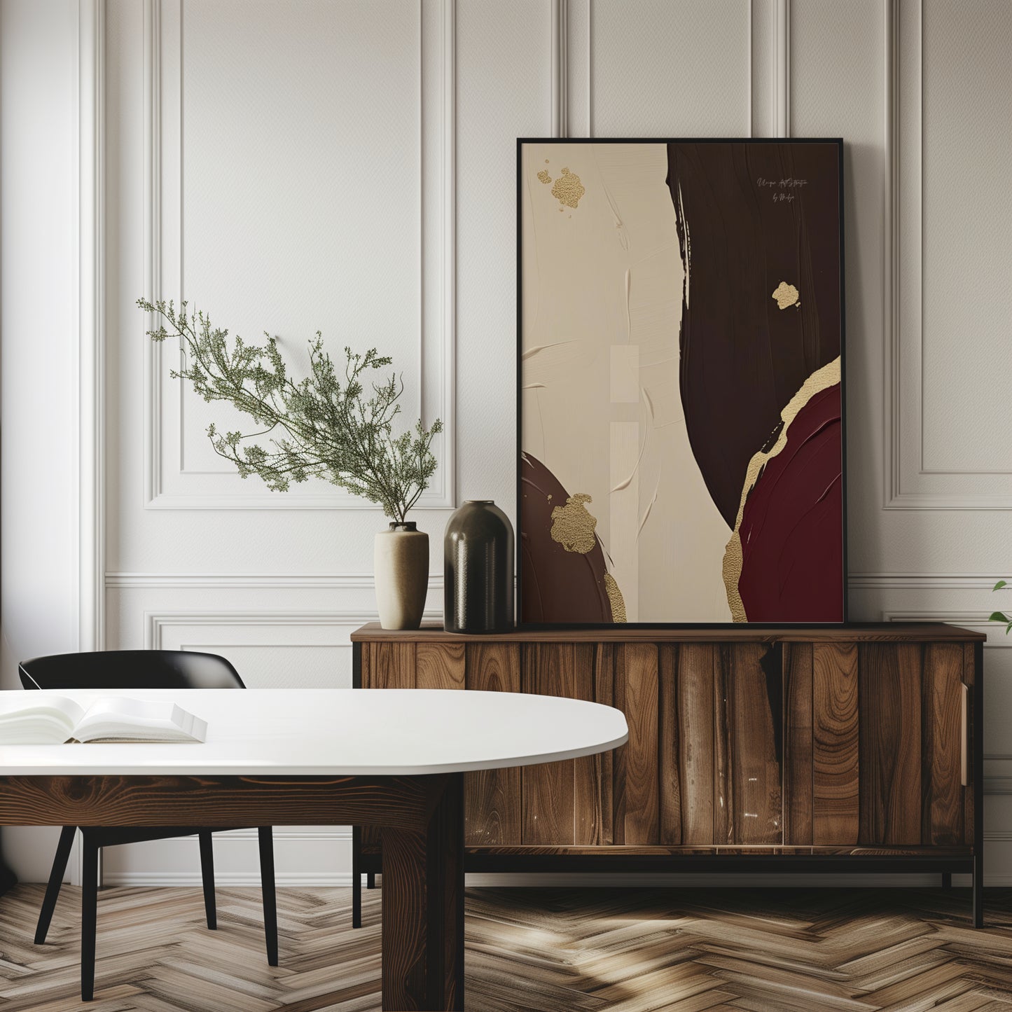 Natural Gold Poster, Beige Goldene Wandkunst, Elegante Wanddeko, ungerahmt; Wall Art, Home Decor, Trendy Poster - Hochwertiges Künstlerpapier, seidenmatt