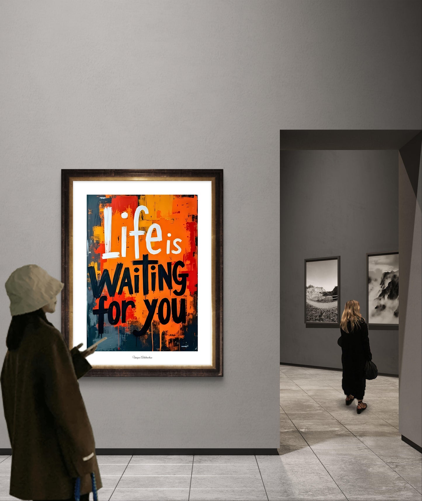 'Life is waiting..' Inspirierendes Sprüche Poster