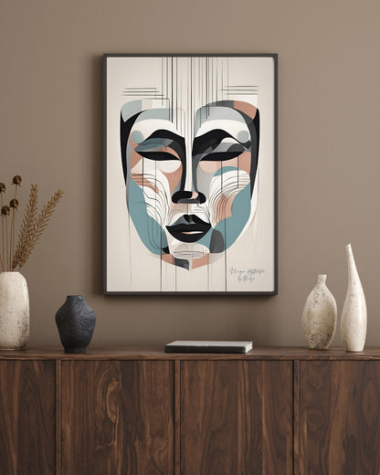 Lost in Thoughts, abstraktes Poster, Elegante Wandkunst, ungerahmt - Hochwertiges Künstlerpapier, seidenmatt