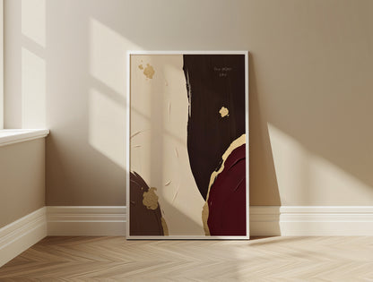 Natural Gold Poster, Beige Goldene Wandkunst, Elegante Wanddeko, ungerahmt; Wall Art, Home Decor, Trendy Poster - Hochwertiges Künstlerpapier, seidenmatt
