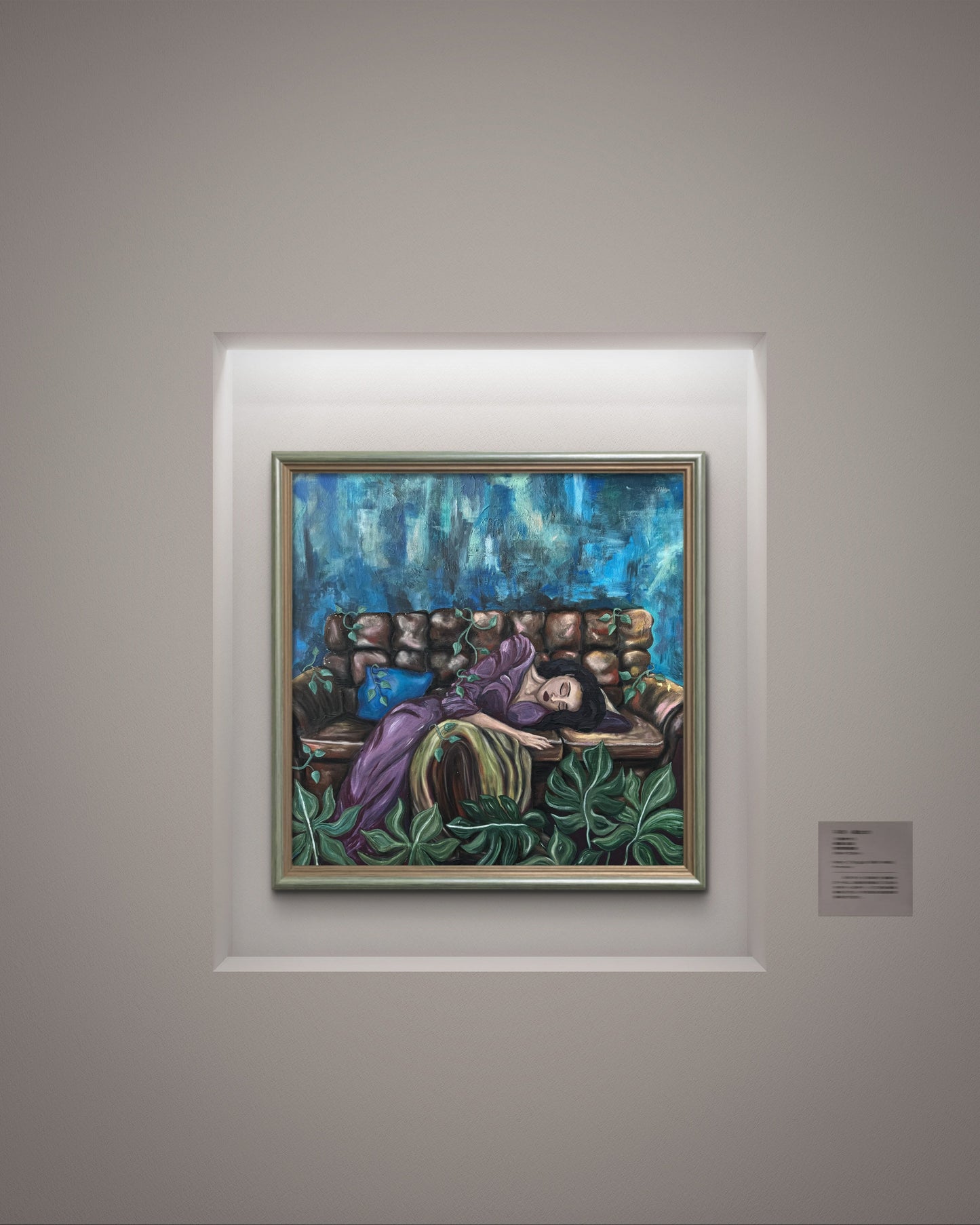 'Lonely Soul', abstrakte Acrylmalerei auf Leinwand