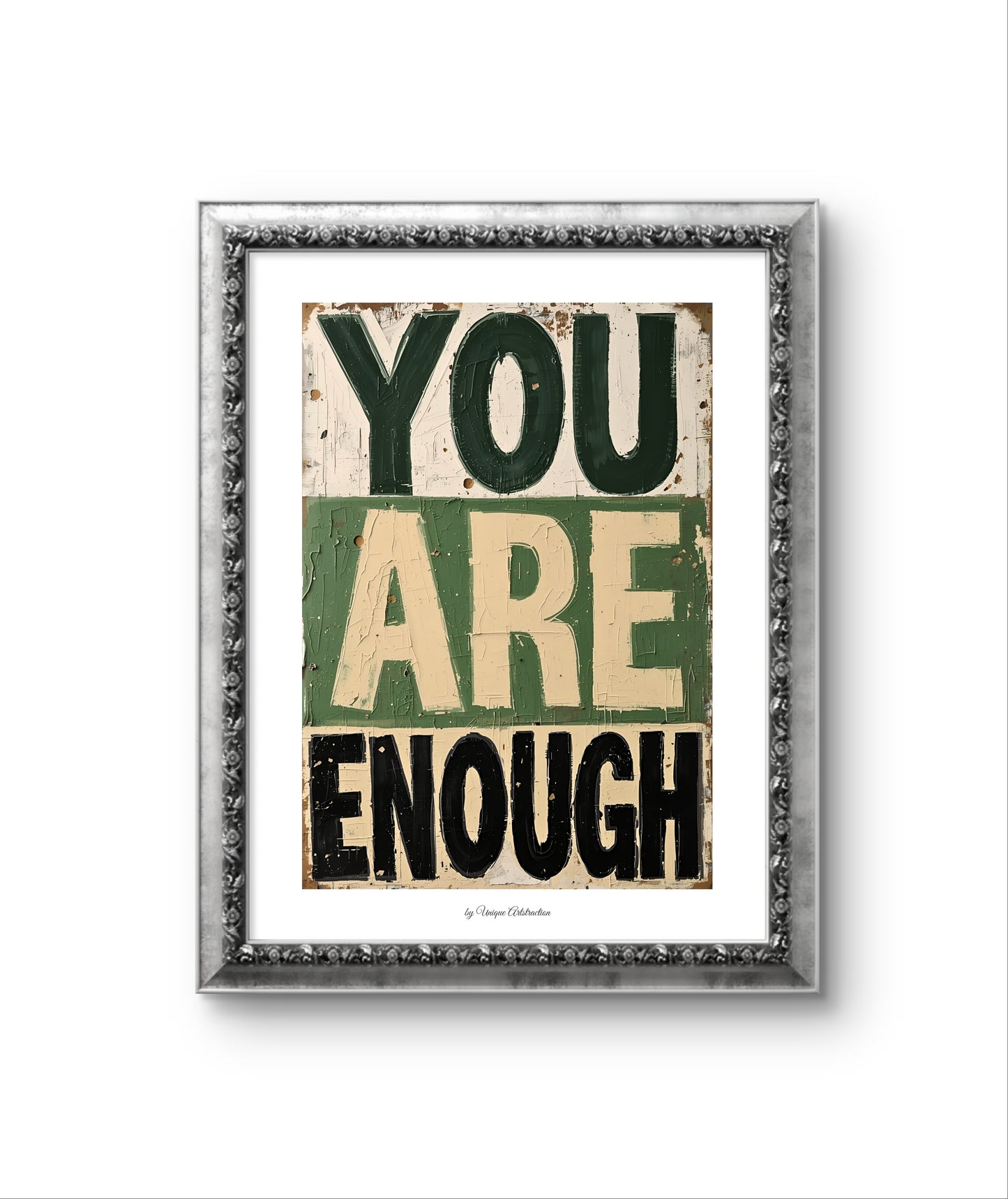 'Your are enough' Motivierendes Poster über Selbstliebe