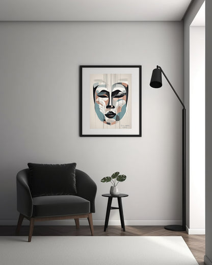 Lost in Thoughts, abstraktes Poster, Elegante Wandkunst, ungerahmt - Hochwertiges Künstlerpapier, seidenmatt