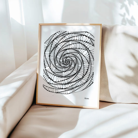 Neurografik Poster, Minimalistische geometrische Wandkunst, Wanddeko Wohnzimmer, ungerahmt, Wall Art, Wall Decor, Trendy Wall Art Prints - Hochwertiges Künstlerpapier, seidenmatt