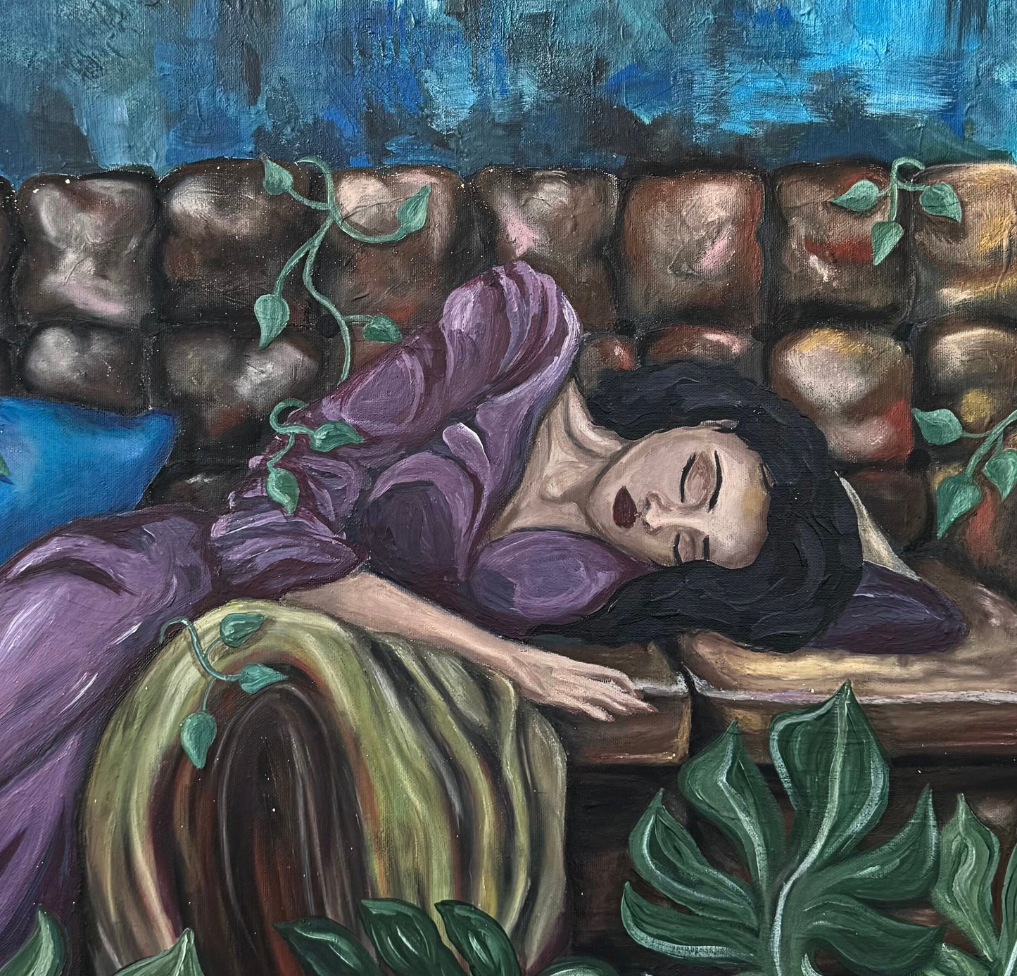 'Lonely Soul' Print,  Gedruckte Acrylmalerei auf hochwertigem Künstlerpapier, seidenmatt