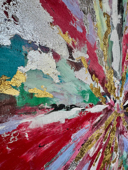 'Colors in Illusion'  Abstrakte Acrylmalerei auf Leinwand, 60x80 cm; Ungerahmt