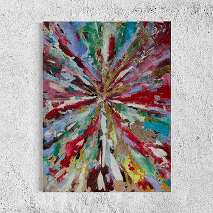 'Colors in Illusion'  Original Leinwand, Abstrakte Acrylmalerei, Ungerahmte Leinwand