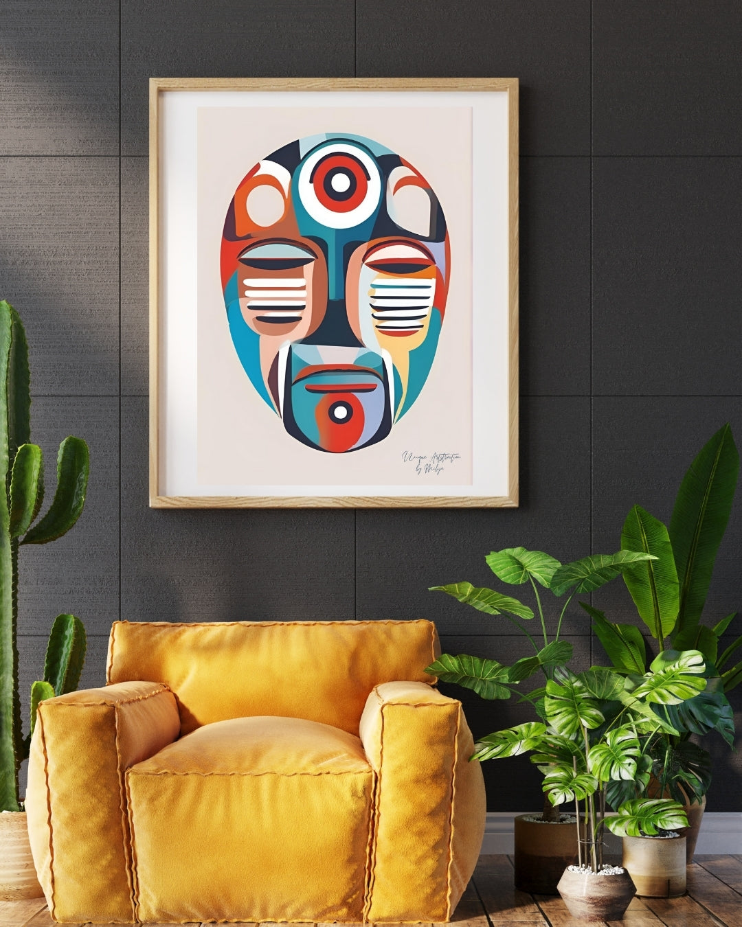 Vivid Minds, abstraktes Poster, Kunstdruck, ungerahmt - Hochwertiges Küntslerpapier, seidenmatt