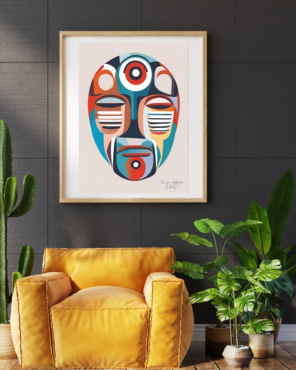 Vivid Minds, abstraktes Poster, Kunstdruck, ungerahmt - Hochwertiges Küntslerpapier, seidenmatt