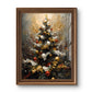 Festlicher Weihnachtsbaum als Fine Art Print – stilvolles Weihnachtsposter mit goldenem Licht, Ornamenten und eleganter Komposition. Moderne Christmas Wall Art Winter Edition für festliche Wohnräume.