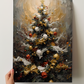 Festlicher Weihnachtsbaum als Fine Art Print – stilvolles Weihnachtsposter mit goldenem Licht, Ornamenten und eleganter Komposition. Moderne Christmas Wall Art Winter Edition für festliche Wohnräume.