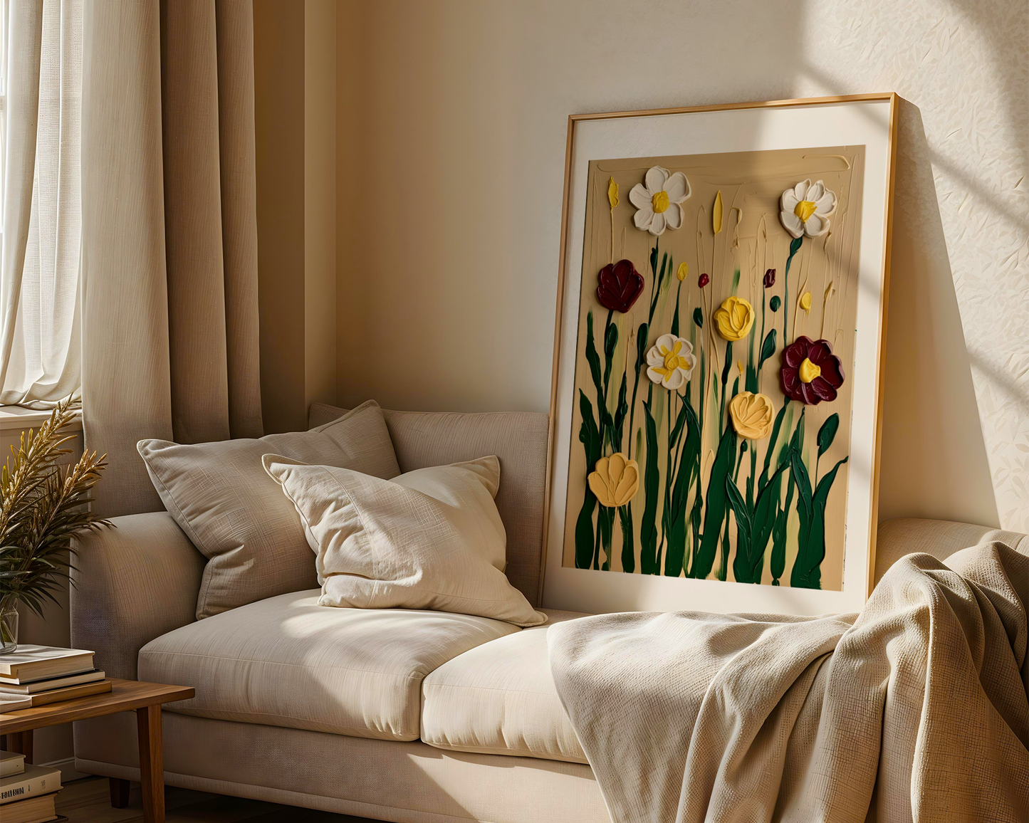 Flowers of Spring Poster, Florales Acyrlbild, Blumenmotiv, Frühling Poster, Abstrakte Wandkunst,  ungerahmt; Wall Art, Home Decor, Art Prints - Hochwertiges Künstlerpapier, seidenmatt