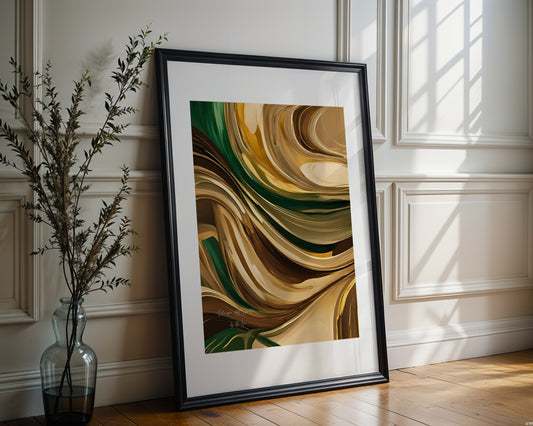 Luxury Harmony Poster, Edler Print, Elegante Wandkunst, ungerahmt, Hochwertiges Künstlerpapier, seidenmatt