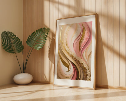 Colors in love Poster, Edler Print, Wandkunst, Wand Dekoration, ungerahmt - Hochwertiges Künstlerpapier, seidenmatt