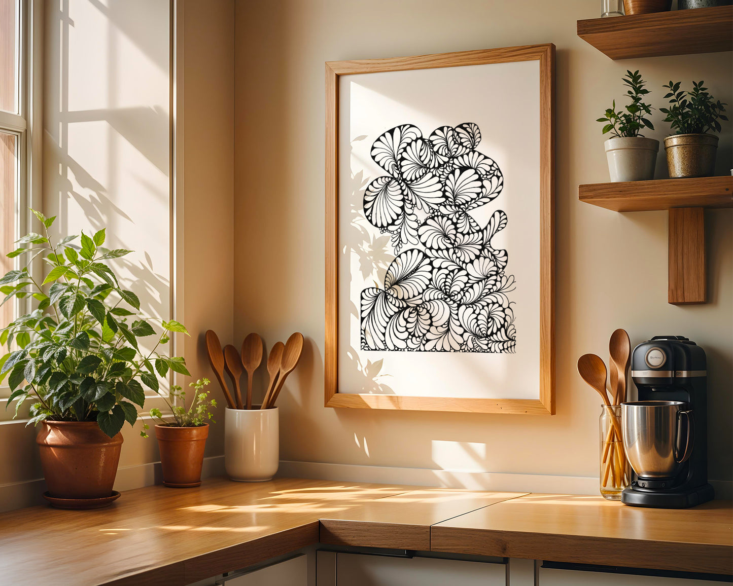 Neurografik Poster, Minimalistische geometrische Wandkunst, Wanddeko Wohnzimmer, ungerahmt, Wall Art, Wall Decor, Trendy Wall Art Prints - Hochwertiges Künstlerpapier, seidenmatt