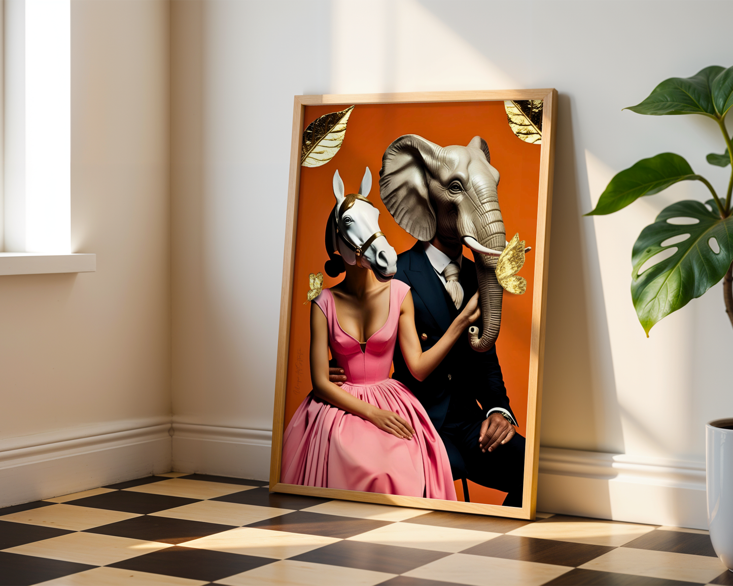 Animal Society -  Extravagantes Poster, Italienisches Paar, Luxury Decor, Modern Art, Italian Design, Trendy Wall Art