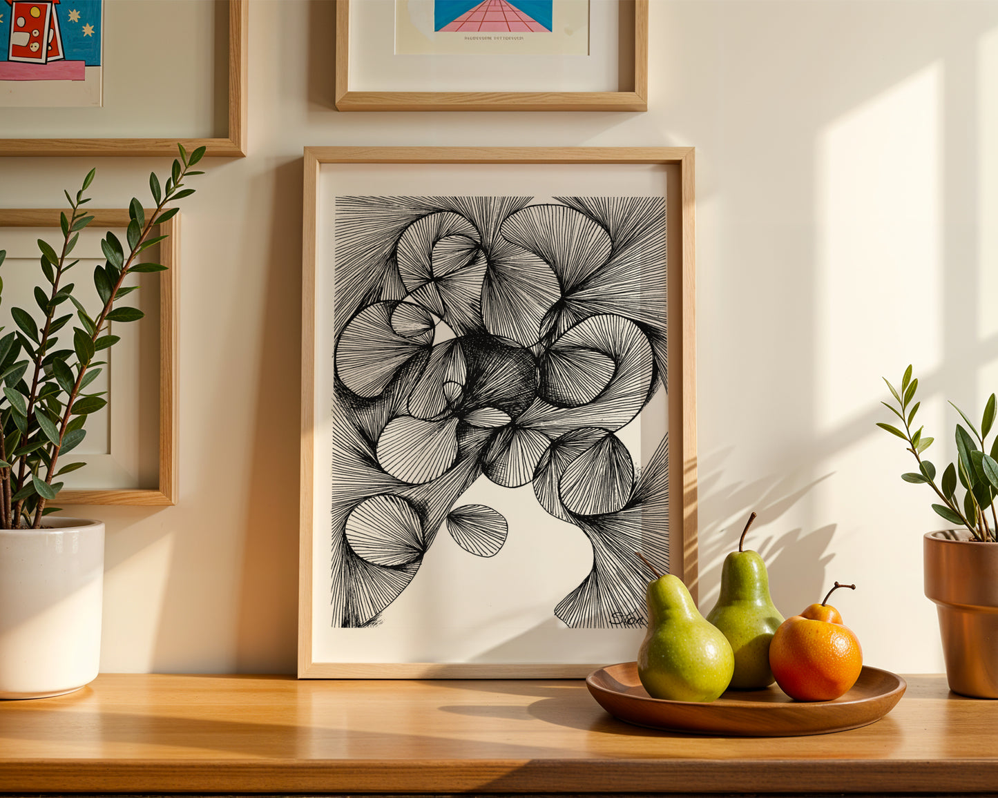 Neurografik Poster, Minimalistische geometrische Wandkunst, Wanddeko Wohnzimmer, ungerahmt, Wall Art, Wall Decor, Trendy Wall Art Prints - Hochwertiges Künstlerpapier, seidenmatt