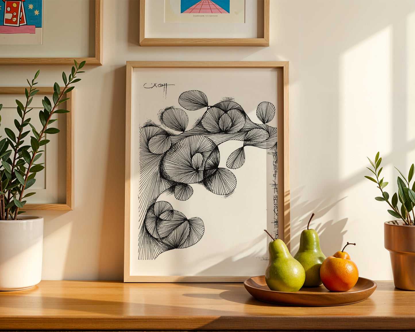 Neurografik Poster, Minimalistische geometrische Wandkunst, Wanddeko Wohnzimmer, ungerahmt, Wall Art, Wall Decor, Trendy Wall Art Prints - Hochwertiges Künstlerpapier, seidenmatt
