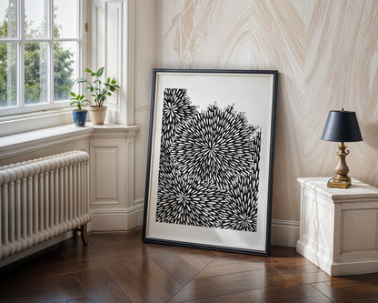 Neurografik Poster, Minimalistische geometrische Wandkunst, Wanddeko Wohnzimmer, ungerahmt, Wall Art, Wall Decor, Trendy Wall Art Prints - Hochwertiges Künstlerpapier, seidenmatt