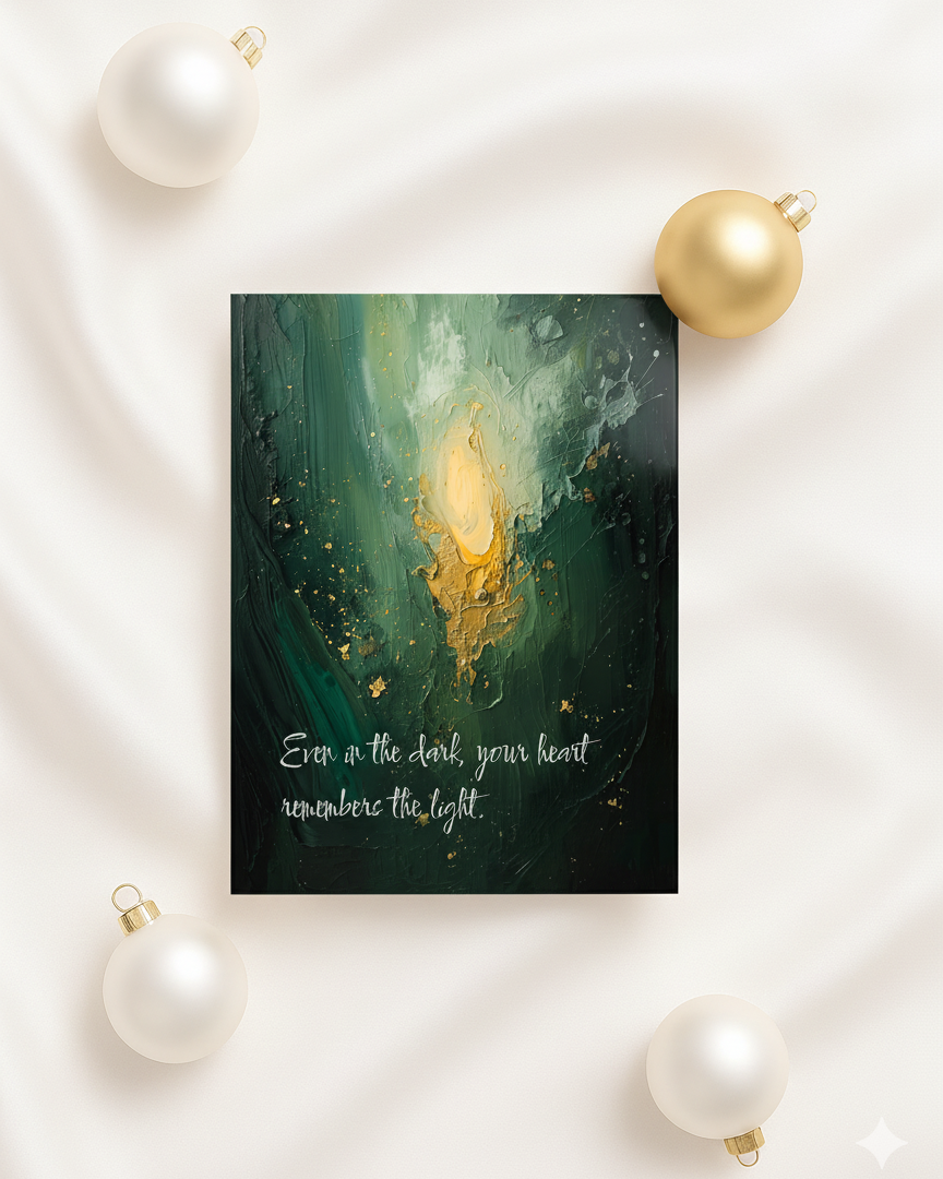 A6 Weihnachtskarten, hochwertige Weihnachtskarten zum Aufhängen oder verschenken. Kunstkarten mit inspirierenden Zitaten von Unique ArtStraction – abstrakte Kunst, liebevolle Sprüche, kleine Gesten für die Liebsten